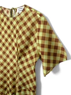 HARMONY MIDI DRESS - CHOC AVO GINGHAM