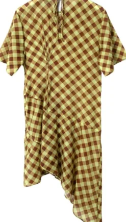 HARMONY MIDI DRESS - CHOC AVO GINGHAM