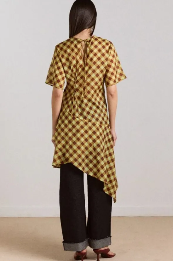 HARMONY MIDI DRESS - CHOC AVO GINGHAM