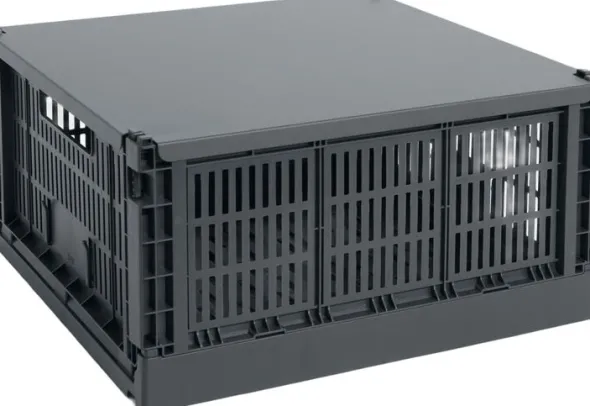 HAY Colour Crate Lid Metal-Large Square-Charcoal