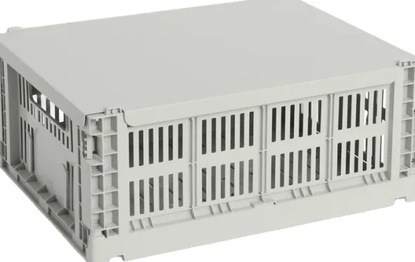 HAY Colour Crate Lid Metal-Medium-Grey