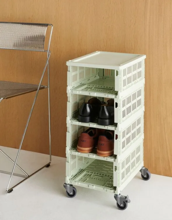 HAY Colour Crate Lid Metal-Medium-Grey