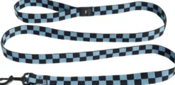 HAY Dogs Leash-Flat Check M/L-Blue,