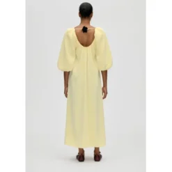 2395 Heavy Crepe, Romantic Voluminous Sleeve Dress