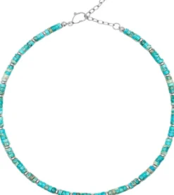 Heishi Turquoise Choker with Silver