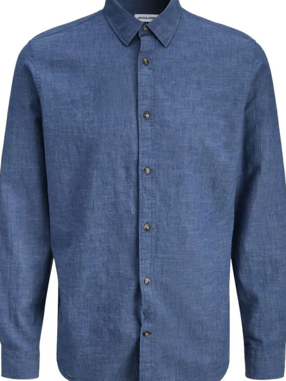 JJESUMMER LINEN BLEND SHIRT L/S SN