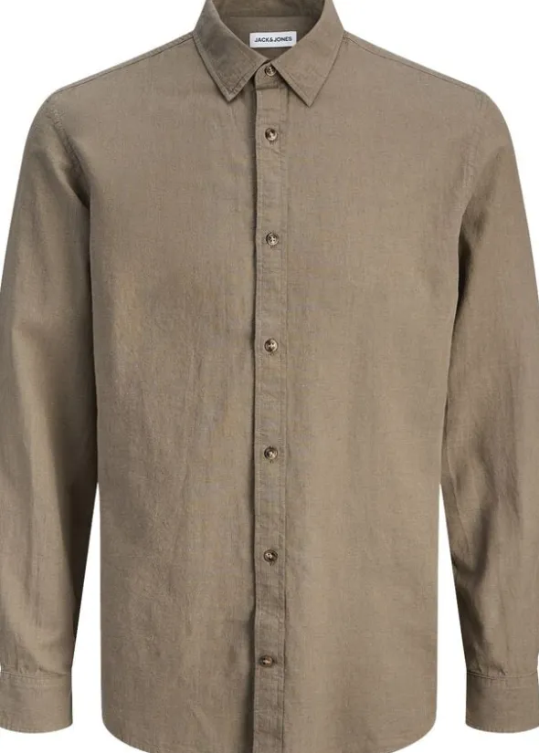 JJESUMMER LINEN BLEND SHIRT L/S SN