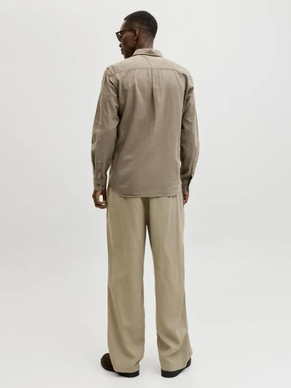 JJESUMMER LINEN BLEND SHIRT L/S SN