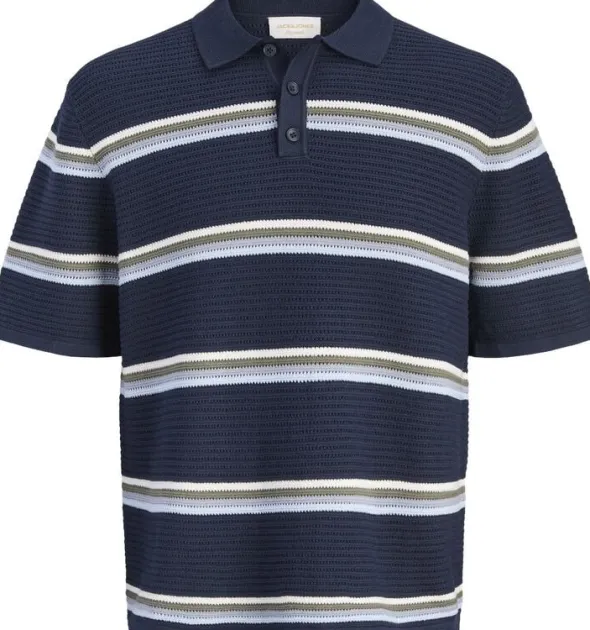 JORMAINE KNIT STRIPE POLO JNR