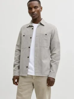 JPRBLURAYLE LINEN BL. SOLID LS SHIR