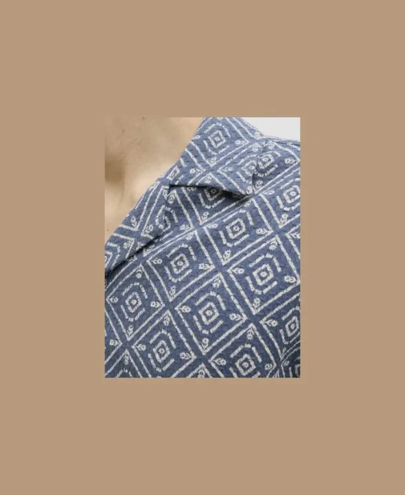 JPRBLUVINCENT PRINT RESORT S/S SHIR