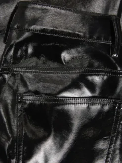 JXKENYA HW STRAIGHT FAUX LEAT PANTS