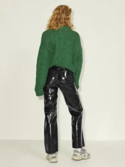 JXKENYA HW STRAIGHT FAUX LEAT PANTS
