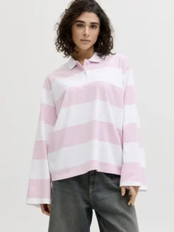 JXVILMA LS STRIPE POLO JRS