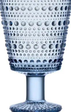 Kastehelmi glas på fod 30 cl - aqua 2 stk