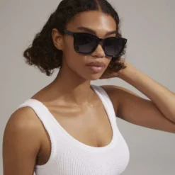 KATYA recycled iconic retro sunglasses black