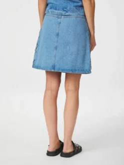 Kessia Denim Lace-up Skirt