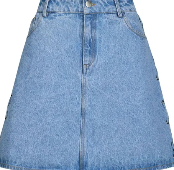 Kessia Denim Lace-up Skirt
