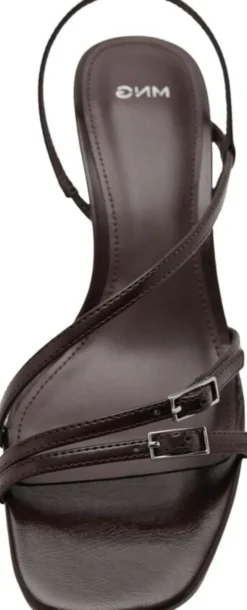 Kitten heel sandals with straps