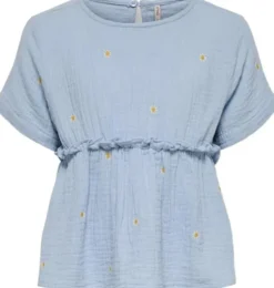 KMGTHYRA SS EMB FRILL TOP WVN