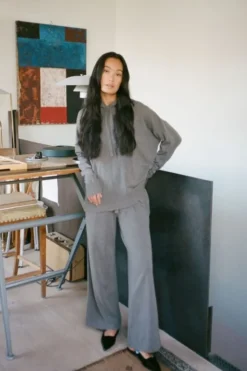 Knit lounge over size hoodie - Hele