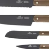 Knivset Phenix Walnut 4 delar Svart/Valnötträ