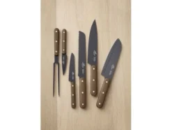 Knivset Phenix Walnut 4 delar Svart/Valnötträ