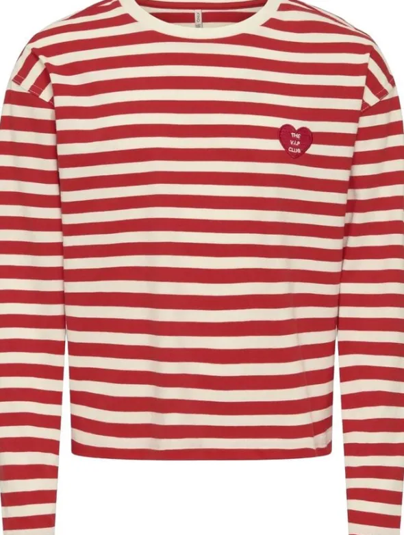 KOGLIVINA L/S O-NECK STRIPE TOP JRS