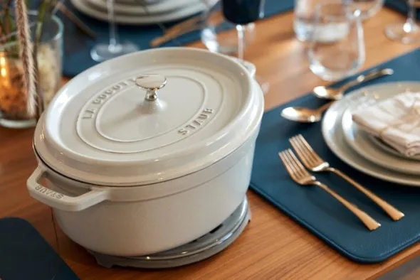 La Cocotte Gryta 37 cm / 8 l, Oval, White Truffle, Gjutjärn