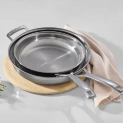 Le Creuset Classic 3-ply rustfrit stål sæt m/ 2 stegepander