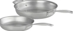 Le Creuset Classic 3-ply rustfrit stål sæt m/ 2 stegepander
