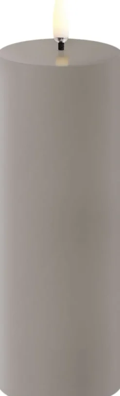 LED pillar candle, Sandstone, Smooth, 5,8x15,2 cm