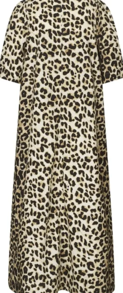 Leoa Poplin Leopard Maxi Kjole