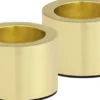 Light Candleholder taper, Matte Brass, 2-pack, 3,25x2,32 cm
