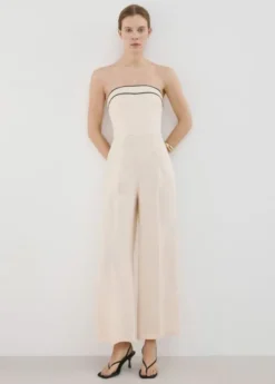 Linen bandeau jumpsuit