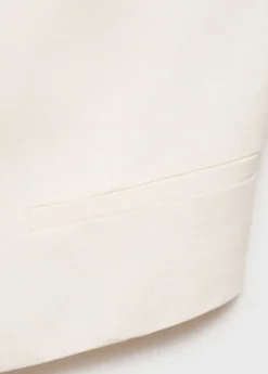 Linen-blend suit waistcoat