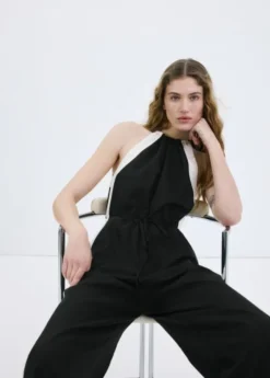Linen halter jumpsuit