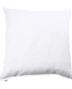 Linne tvättad kudde White 60x60