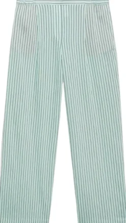 Low-rise striped pants