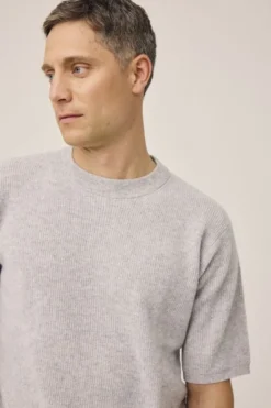 Mads 6 Rib strik t-shirt - 100% Cashmere