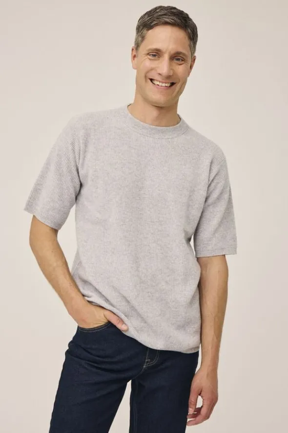 Mads 6 Rib strik t-shirt - 100% Cashmere