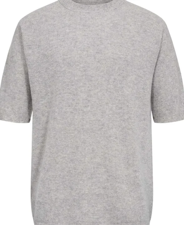 Mads 6 Rib strik t-shirt - 100% Cashmere