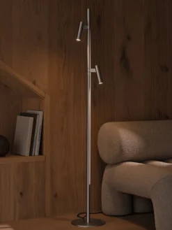 Makoto | Gulvlampe | Satin Krom