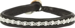 Malin Facet Silver Beads Black 17 cm