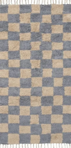 Mara Washable Rug - Mist Blue/Warm Sand