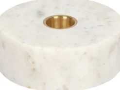 Marble base Candleholder, White, 3,5x10 cm