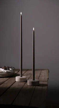 Marble base Candleholder, White, 3,5x10 cm