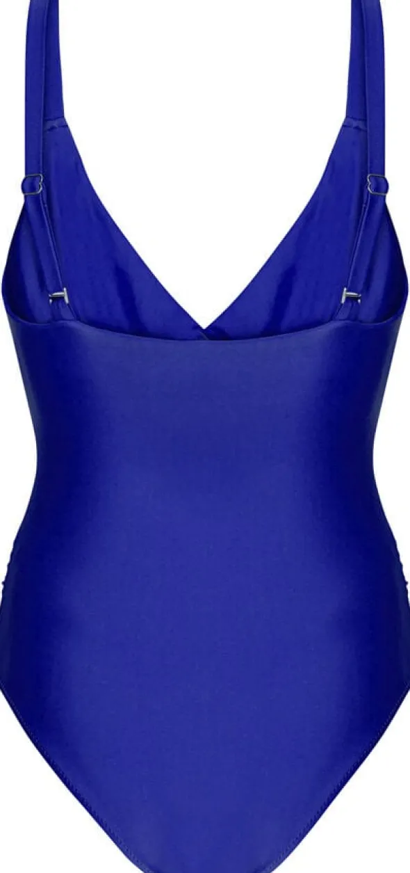 Medewi draperet badedragt - Cartel Blue