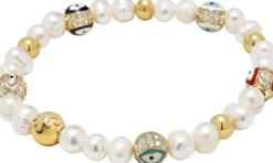 Men's Evil Eye Pearl Bracelet