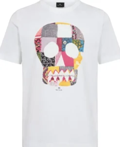 MENS REG FIT T SHIRT FABRIC SKULL